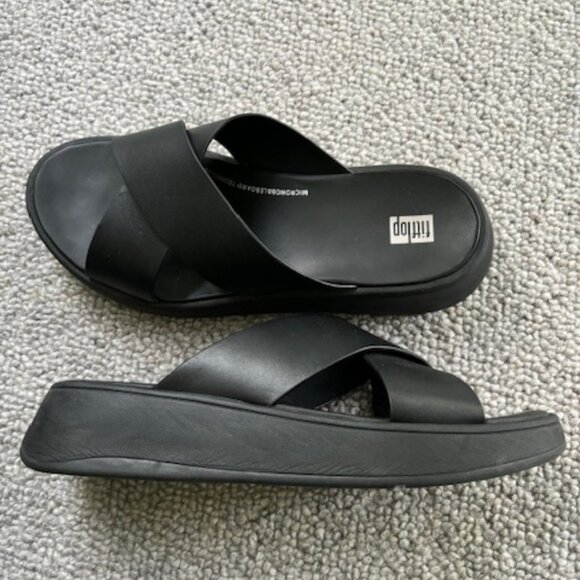 Fit Flop F-Mode Leather Platform Slides - Picture 5 of 5